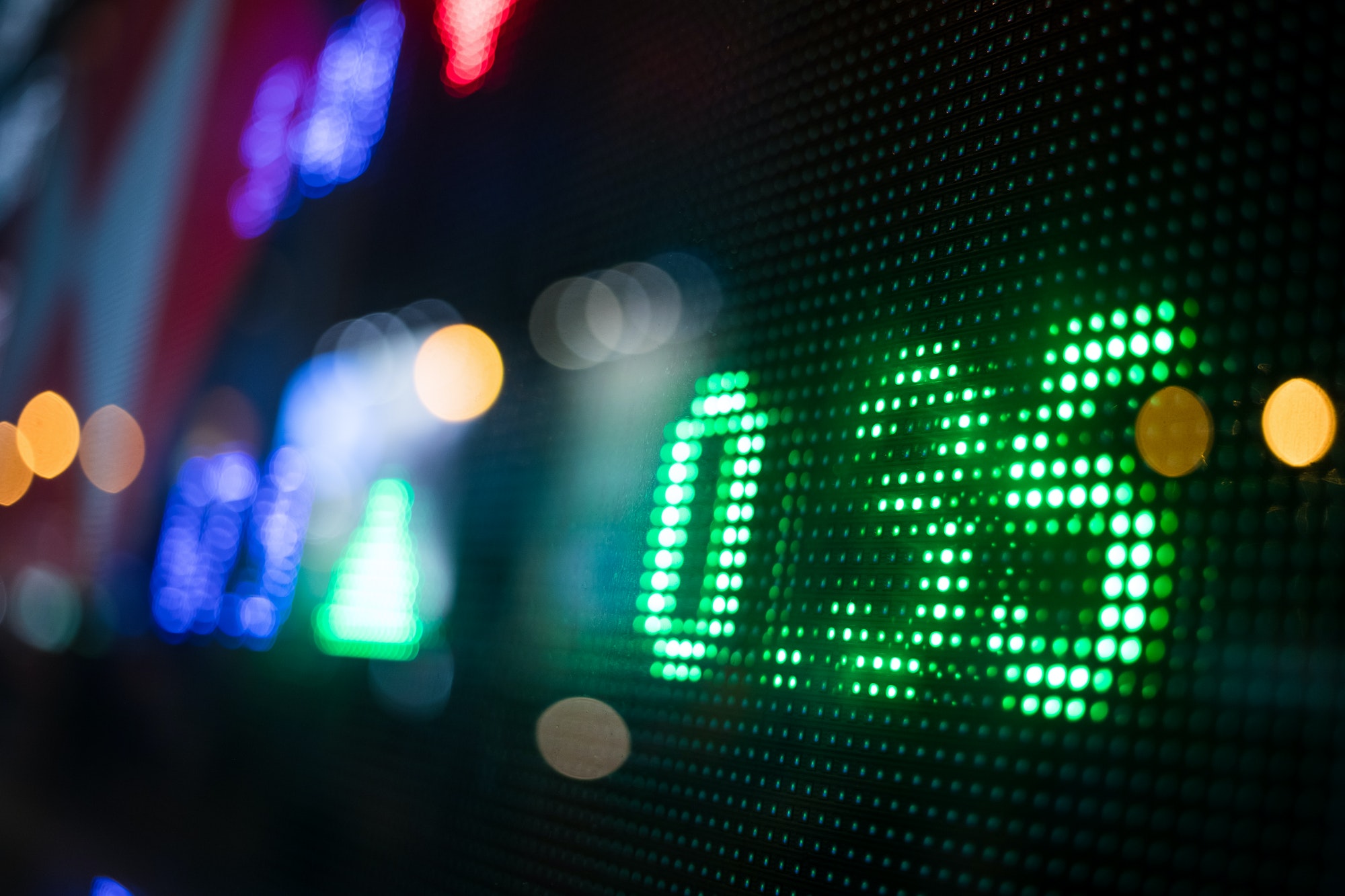 Stock market price display